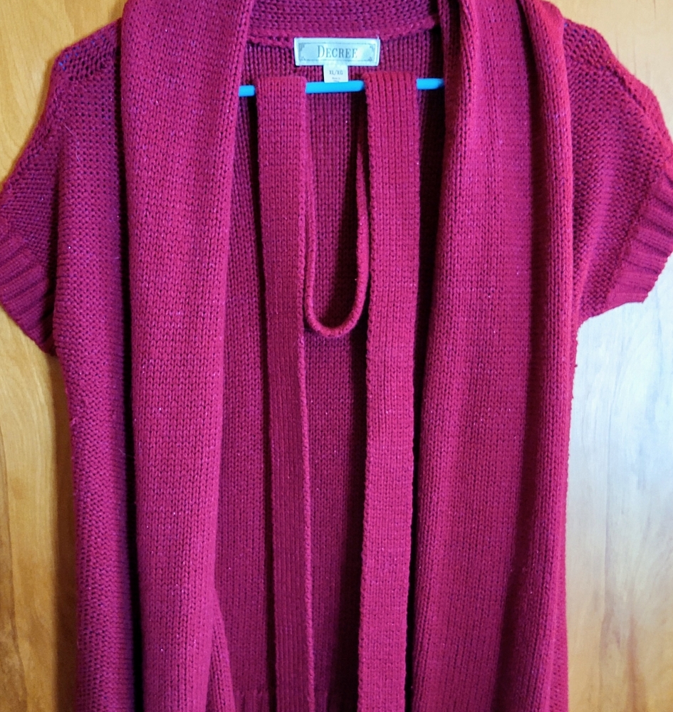 Short sleeve cardigan sweater